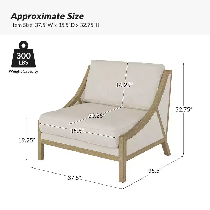 Winston Armchair With Flexible Seating| HULALA HOME