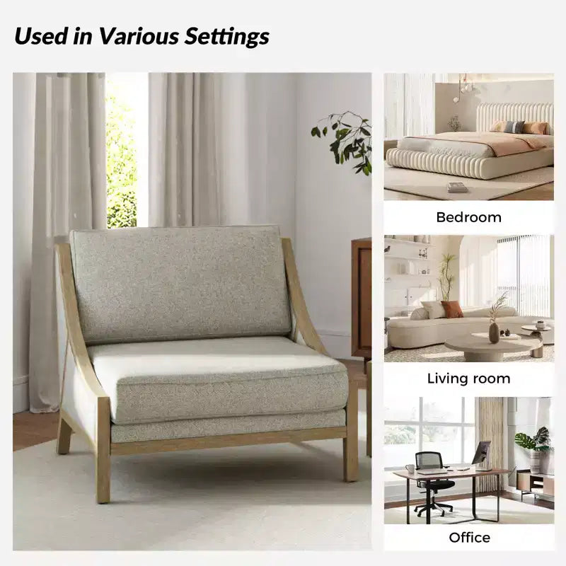 Winston Armchair With Flexible Seating| HULALA HOME