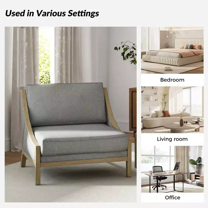 Winston Armchair With Flexible Seating| HULALA HOME