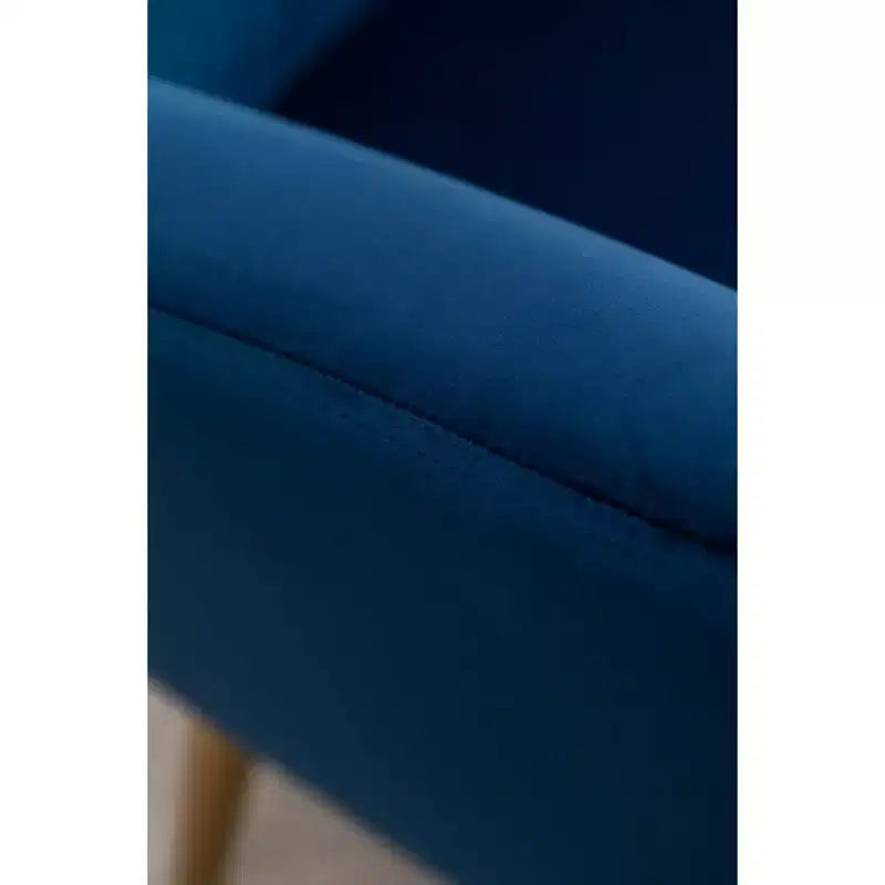 Roundhill Furniture Sovarol Velvet Button-Tufted Wing Back Accent Chair, Blue