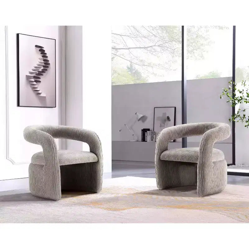 Manhattan Comfort Set of 2 Corvette Modern Velvet Upholstered Dining Chairs