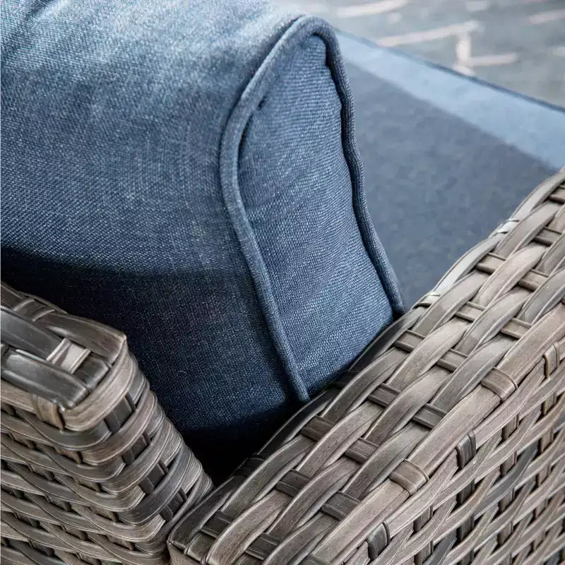 Ovios Tampa Ensemble de conversation de 6 meubles de patio extérieur en osier avec canapé et fauteuils pivotants et coussins