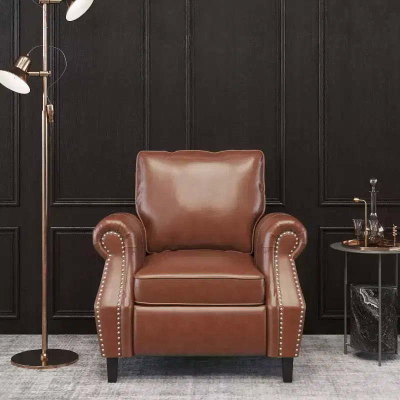 Christopher Knight Home Dowd Faux Leather Club Chair with Nailhead Trim