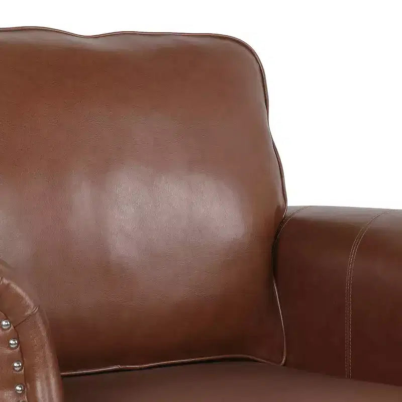 Christopher Knight Home Dowd Faux Leather Club Chair with Nailhead Trim