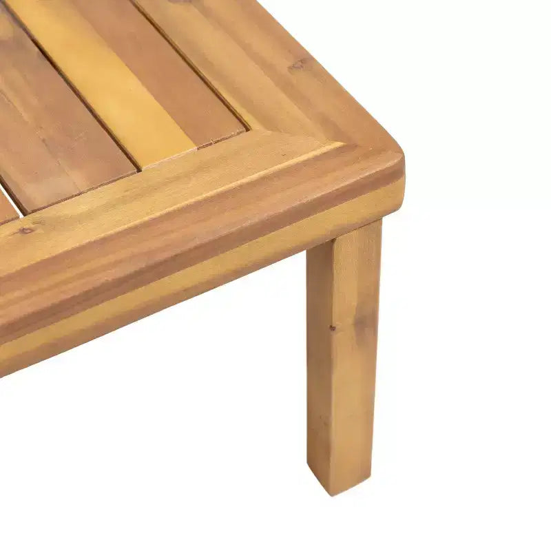 Christopher Knight Home Louver Ensemble deux pièces causeuse et table basse d'extérieur en acacia avec coussins
