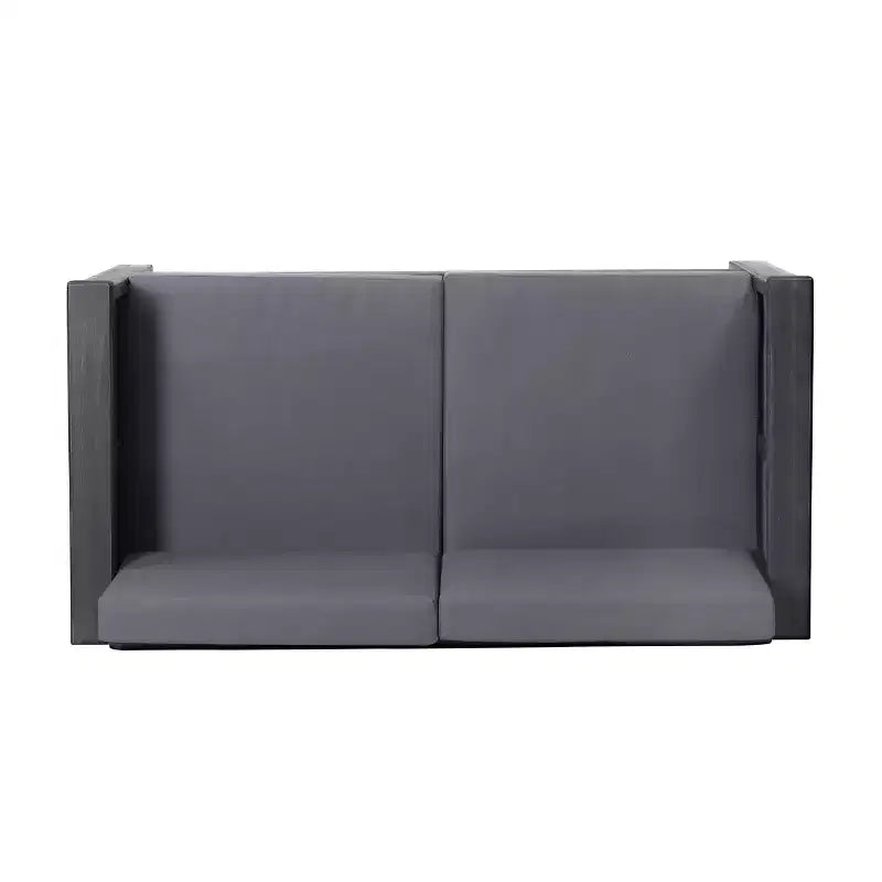 Christopher Knight Home Louver Ensemble deux pièces causeuse et table basse d'extérieur en acacia avec coussins