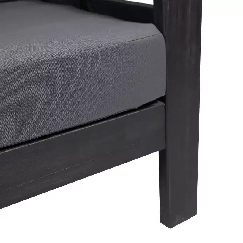 Christopher Knight Home Louver Ensemble deux pièces causeuse et table basse d'extérieur en acacia avec coussins