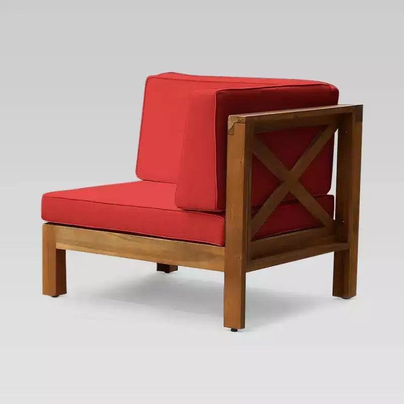 Christopher Knight Home Brava Ensemble modulable 3 pièces causeuse et table en acacia