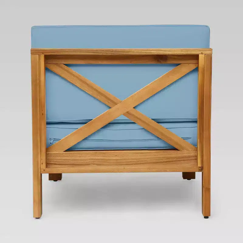 Christopher Knight Home Brava Ensemble modulable 3 pièces causeuse et table en acacia